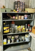 Cabinet FULL of Misc Nails, Fluids, Oil, Screws