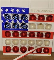 30 American flag style ornaments