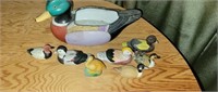 Lot of several ceramic ducks