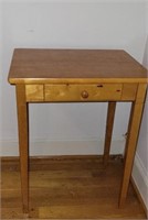 Small pine wood table