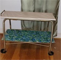 Marble top roll around cart