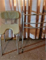 Lot of a walker and a shower chair