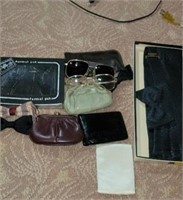 Estate lot of small purses, ties, and more