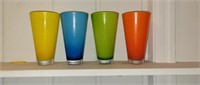 Set of 4 color glasses
