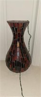 Stained glass lit vase