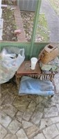 Estate lot of stools, glassware, and more