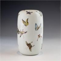 Famille Rose Butterfly Vase