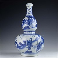 Blue and White ‘Figural’ Double Gourd Vase