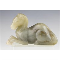 Jade Carving of a Young Horse