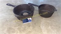 Cast iron pans- largest USA smaller is Korea
