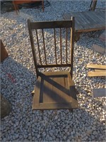 Vintage Black Wooden Chair