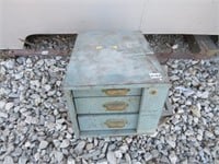 Vintage 3 Drawer Organizer / Lock Box (no key)