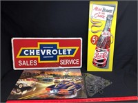 3 Signs - Pepsi, Chevy, & Diner