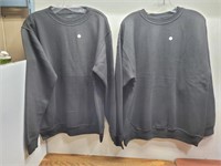 NEW 2 Mens Size L Black Sweat Shirts