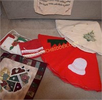Christmas Tree Skirts w/Small Quilt Piece & etc