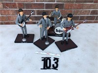 4 Beatles Band figurines