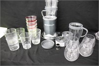 Nutri Bullet & Plastic Glassware