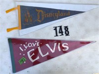2 Pennants Elvis & Disney