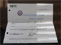 $25 Gift Certificate Friendship Star Quilt Shop