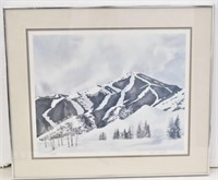 BALDY Sun Valley Watercolor Print by Renfro