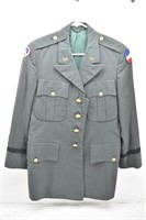 Army Military Uniform Jacket-US Gold Pins, Patches