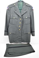 Army Military Uniform Jacket & Pants w Patches..