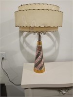 Vintage Lamp with Rice Shade