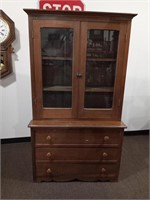 Antique Step Back Cabinet w/ drawers