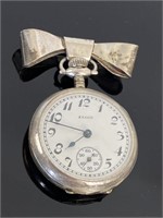 Sterling Silver Elgin Pocket Watch.