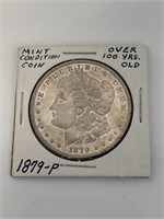 1879-P Morgan Silver Dollar.