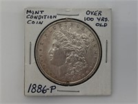1886-P Morgan Silver Dollar.