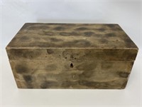 Folk Art Smoke Decorated Dovetail Box.