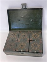 Toleware Paint Decorated Tin Canister Set.