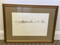 Signed Hensel 1978 Watercolor.