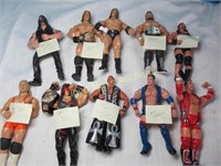 10pc Vintage Wrestling Action Figures - WWF / WWE