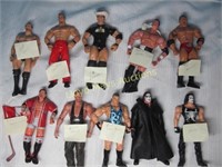 10pc Vintage Wrestling Action Figures - WWF / WWE