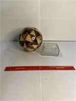 Decorative Wood Like ball & Candy Dish