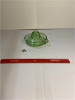Green 5" Deppression glass Juicer