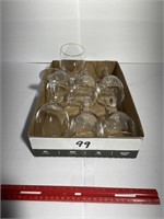(7) Crystal Wine Glasses w/gold trim