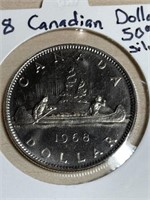 1968 Canadian dollar 50% silver