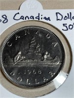 1968 Canadian 50% silver dollar