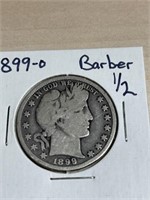 1899 - O Barber 1/2 dollar