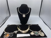 -Vintage Choker,Necklace,Lg Pendants