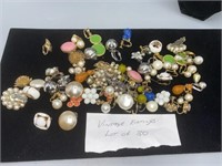 Vintage Assortment of Earrings lot of 30