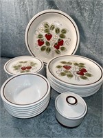 (B) Montgomery Ward Stoneware Platter, Plates,