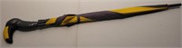 Umbrella gray and yellow toucan handle 38in