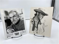 (2) Sean Connery Autographed Photos