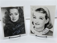 (4) Bette Davis Autographed Photos