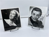 Loretta Young & Robert Mitchum Autographed Photos