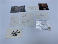 (9) Assorted Autograph Cards